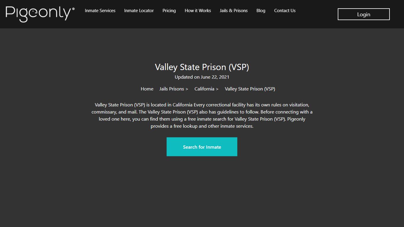 Valley State Prison (VSP) Inmate Search | California