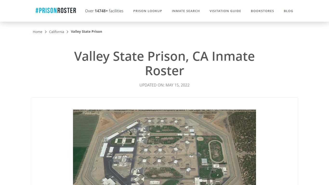 Valley State Prison, CA Inmate Roster