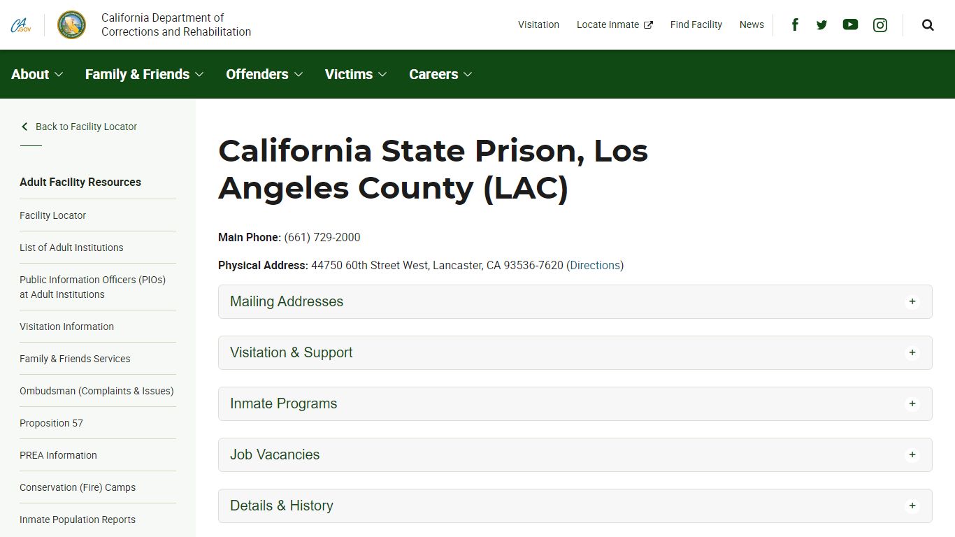 California State Prison, Los Angeles County (LAC ...